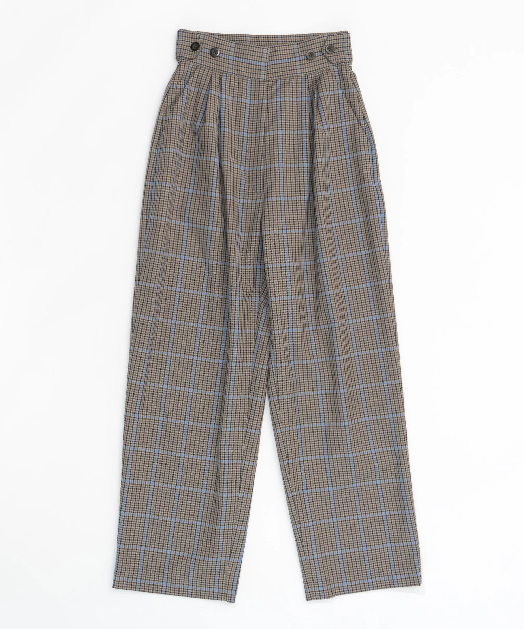 2way Waist Checkered Pants