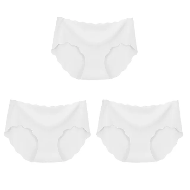 3Pcs Seamless Underwear Silk Panties