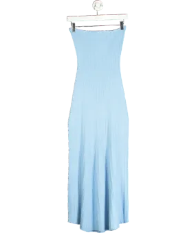 4th & Reckless Blue Henley Knit Bandeau Maxi Dress UK 10