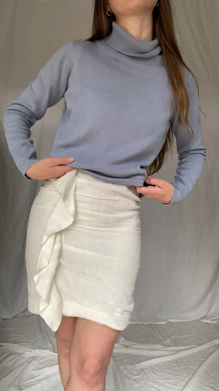 90s Periwinkle Turtleneck - S/M