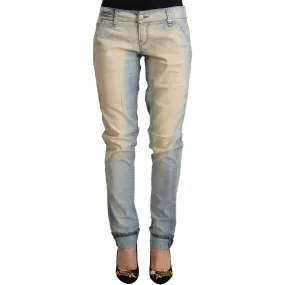 Acht Chic Light Blue Skinny Cotton Jeans