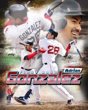 Adrian Gonzalez "Action-Packed" Boston Red Sox Premium Poster Print - Photofile 16x20