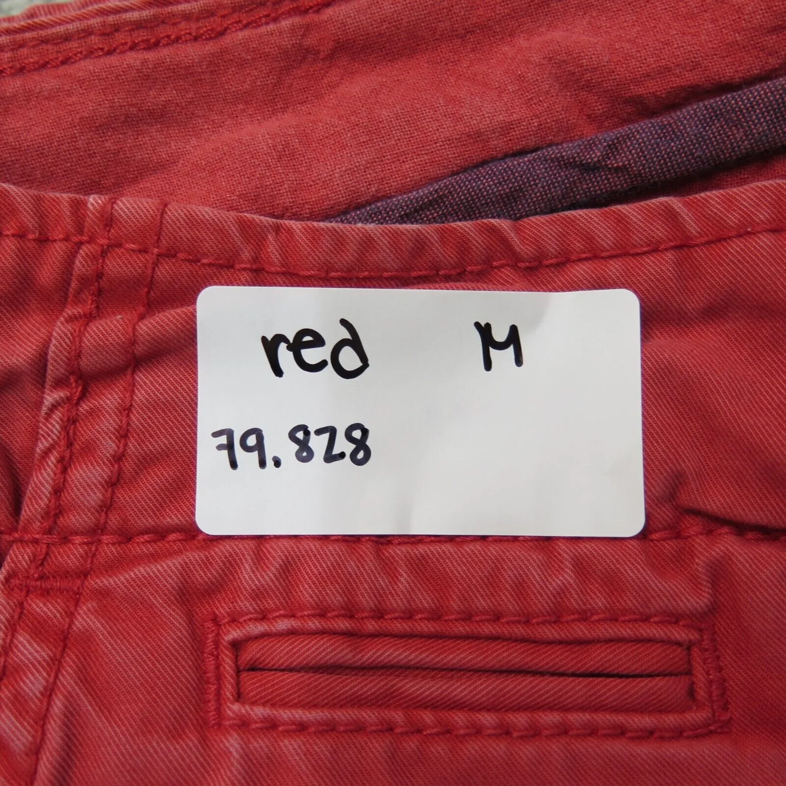 American Eagle Pants Men W31 Red Mid Rise Slim Straight Leg Chino Stretch Casual