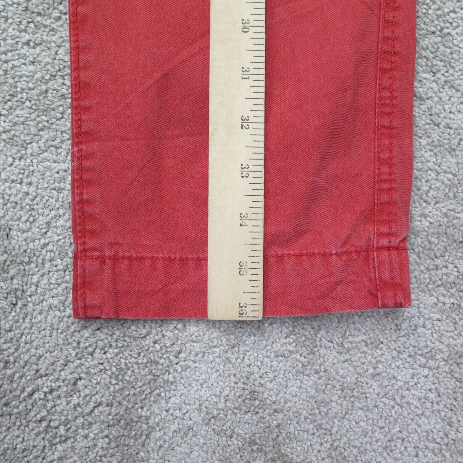 American Eagle Pants Men W31 Red Mid Rise Slim Straight Leg Chino Stretch Casual