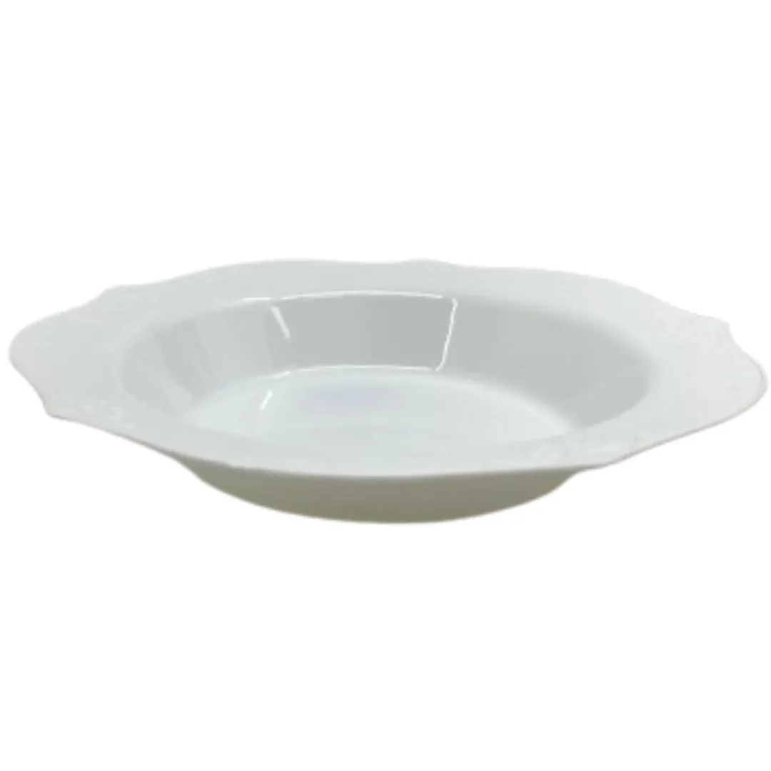 Antique Collection Plastic Bowls White 12 oz