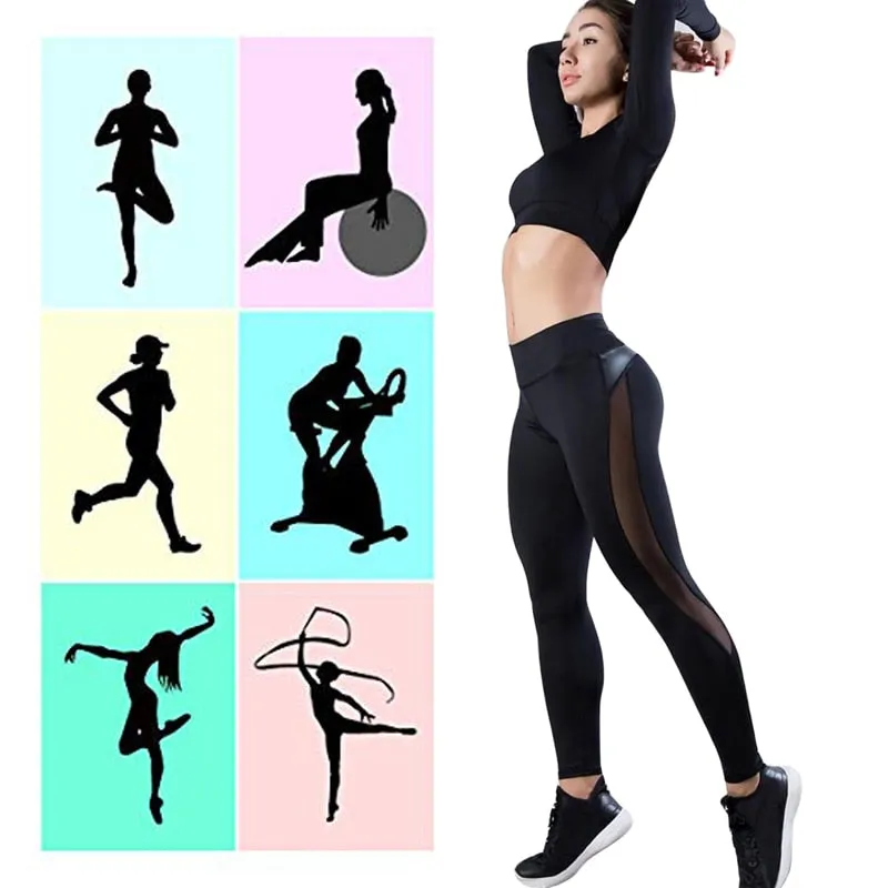 Ashore Shop Women Leggings Sexy Pants Push Up Fitness Gym Leggins Running Mesh Leggins Seamless Workout Pants Femme High Waist