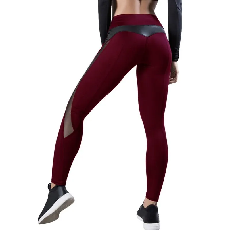 Ashore Shop Women Leggings Sexy Pants Push Up Fitness Gym Leggins Running Mesh Leggins Seamless Workout Pants Femme High Waist