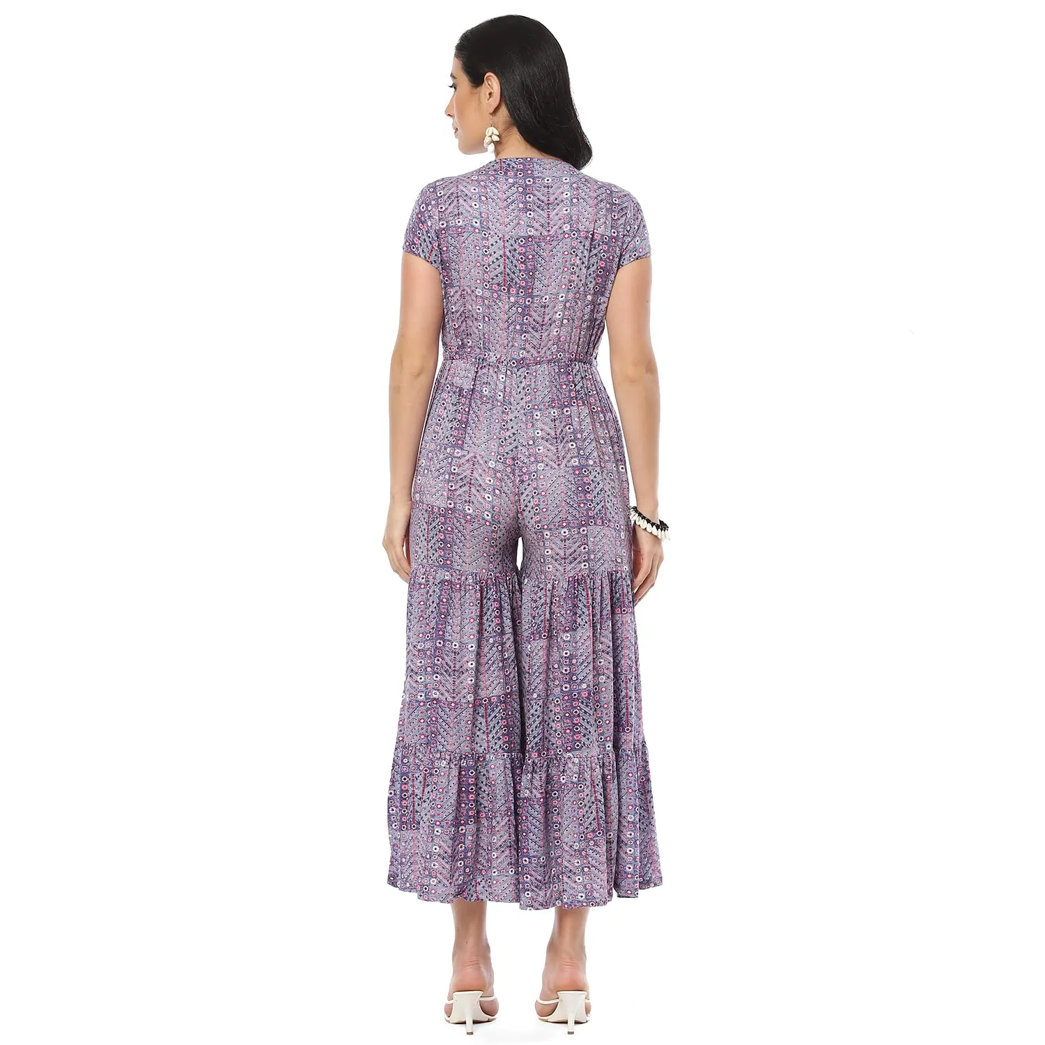 BIBA WOMEN PRINTED MIX AND MATCH(JUMPSUIT2009_PURPLE_32)