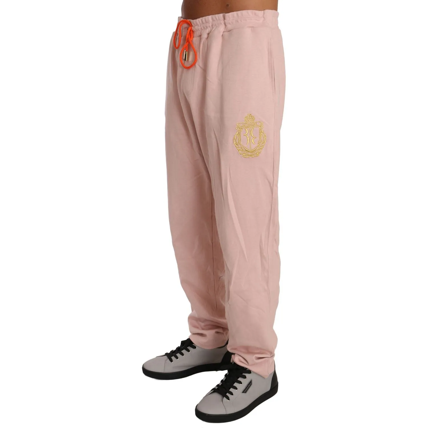 Billionaire Italian Couture Elegant Pink Cotton Sweatsuit Luxury Comfort