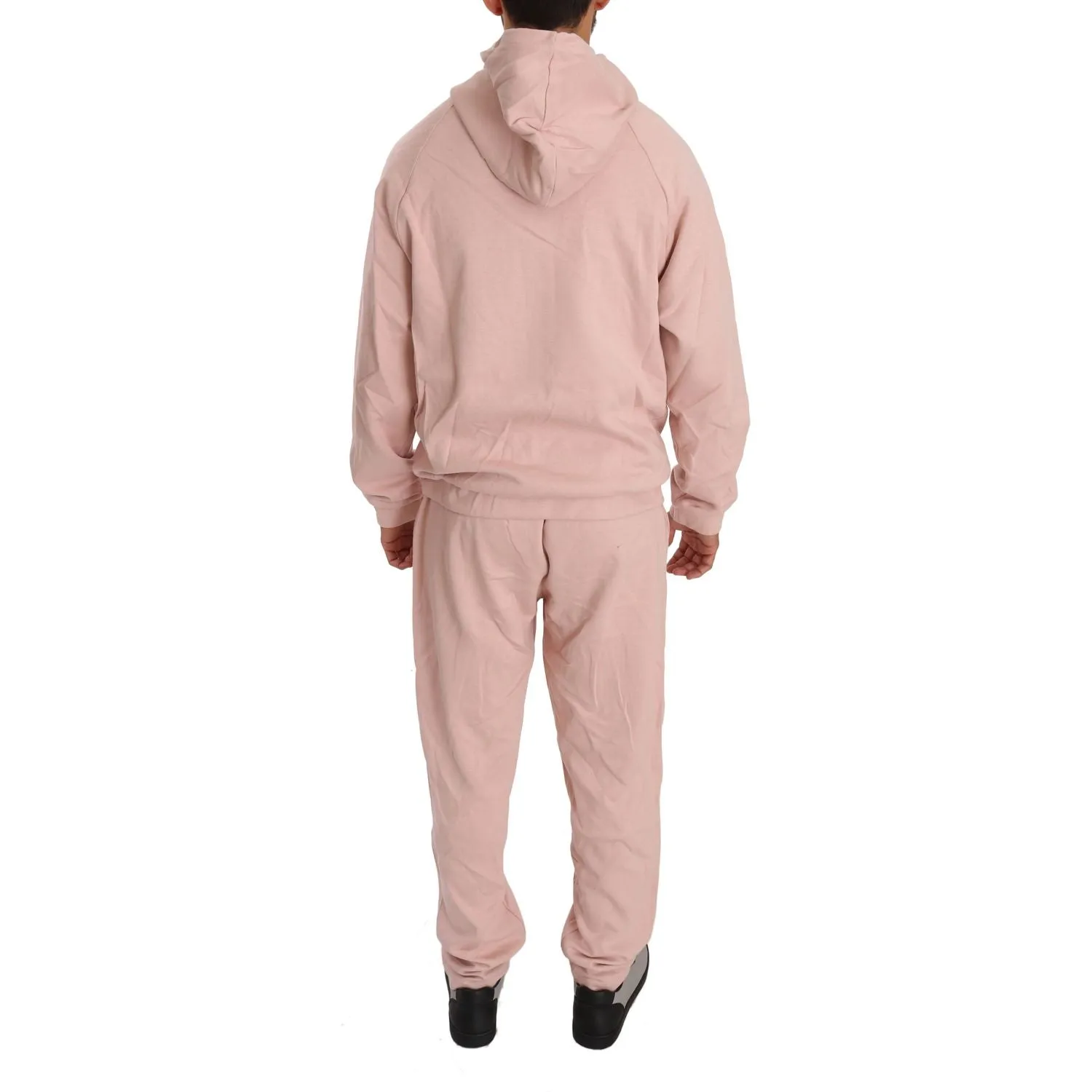 Billionaire Italian Couture Elegant Pink Cotton Sweatsuit Luxury Comfort