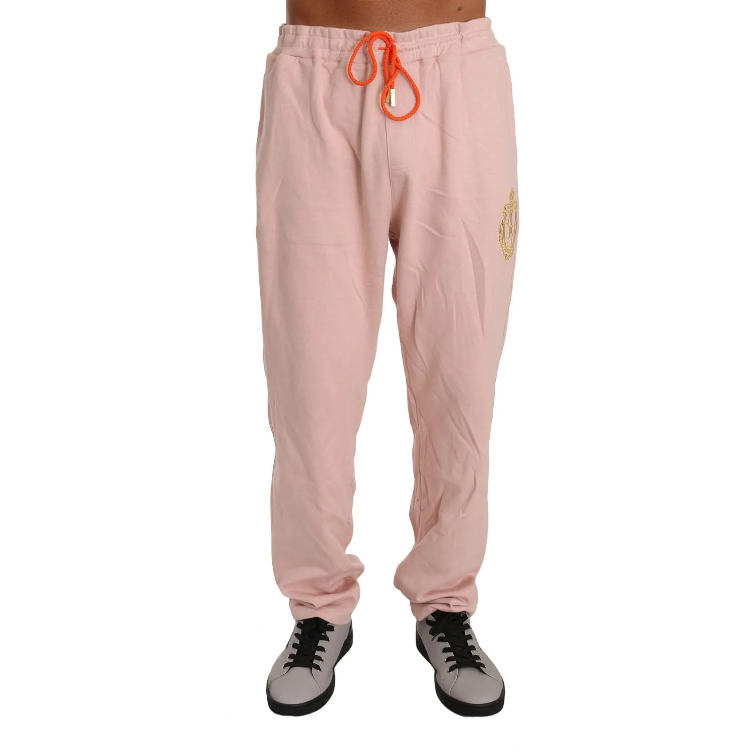 Billionaire Italian Couture Elegant Pink Cotton Sweatsuit Luxury Comfort