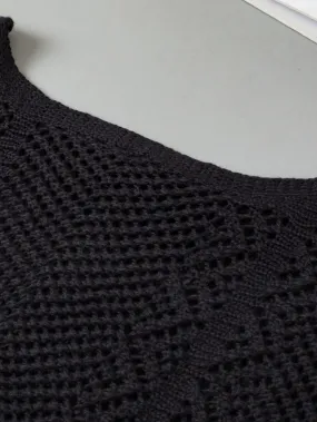 Black Knit Pullover