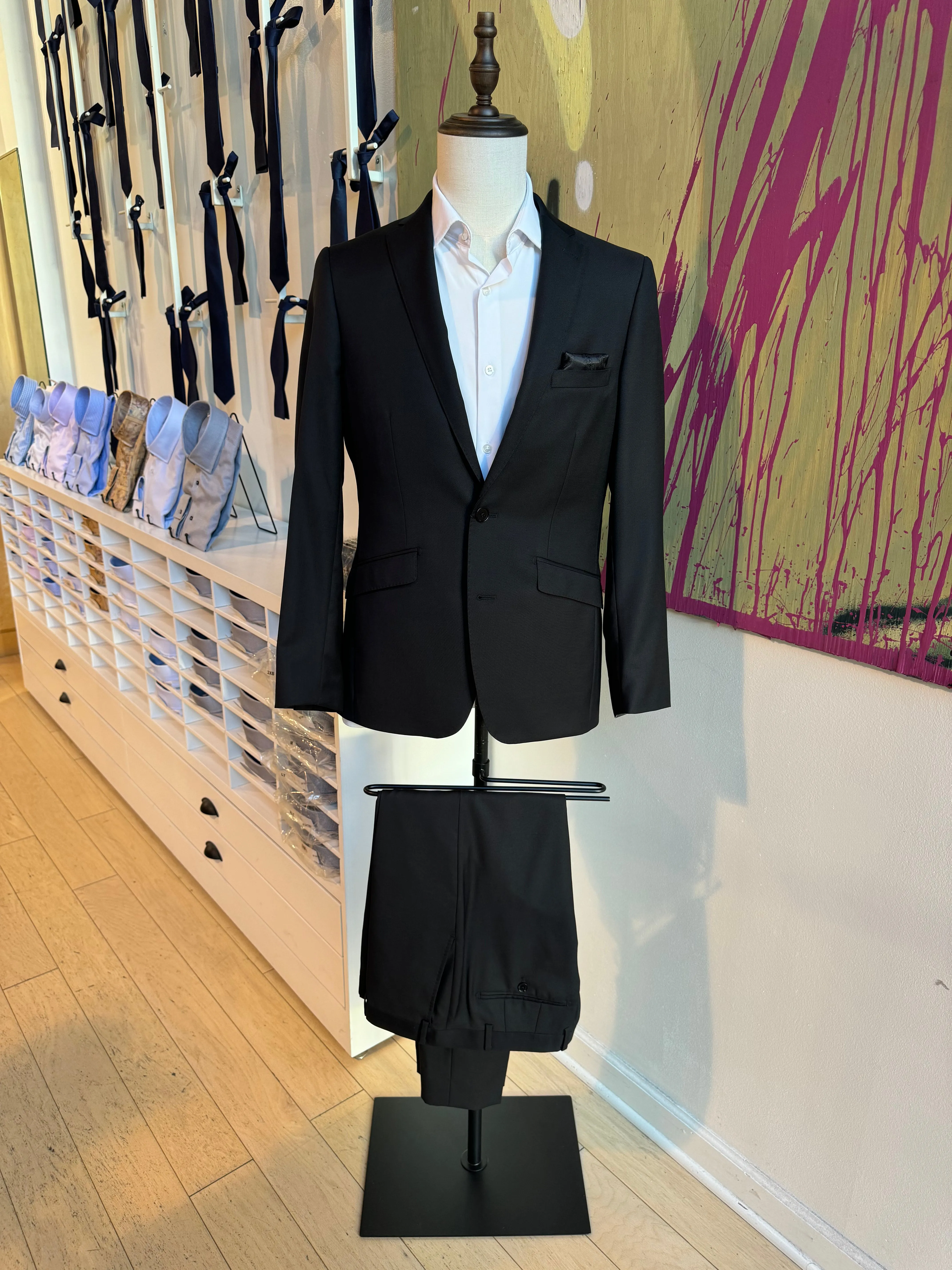 Black Premium Italian Suit Pants