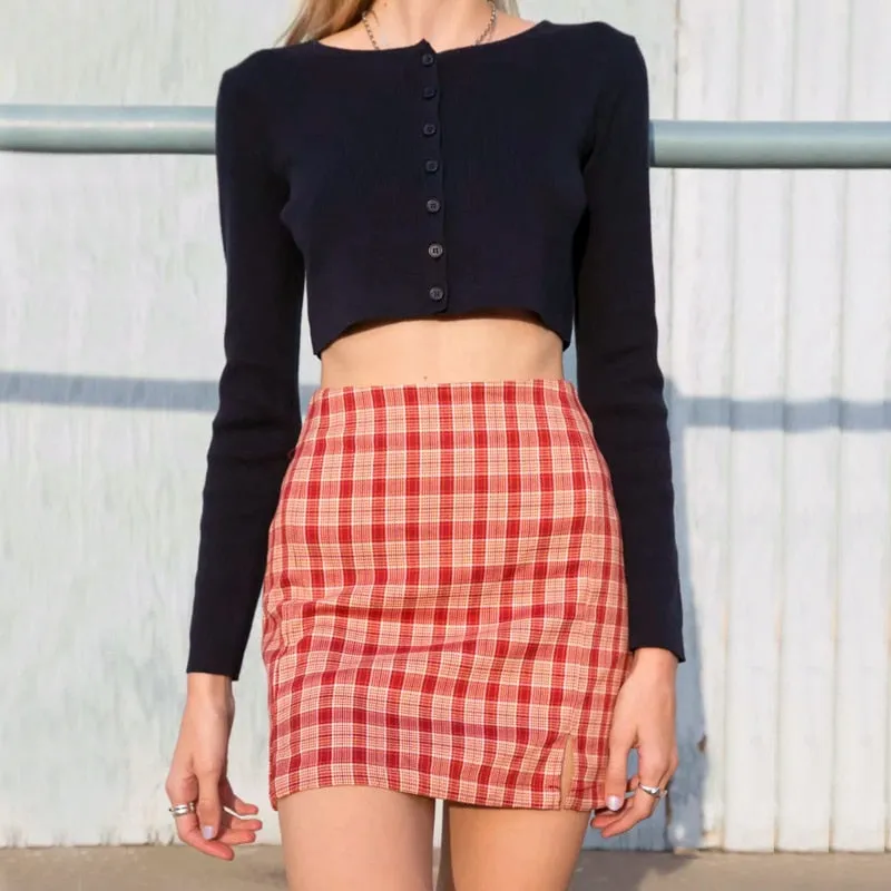 Blinding Love Plaid Mini Skirt