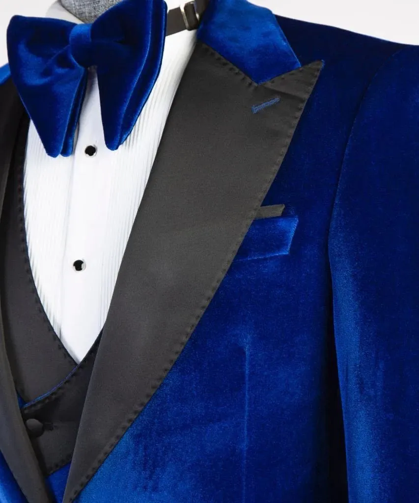 Blue Velvet Double Breasted Tuxedo