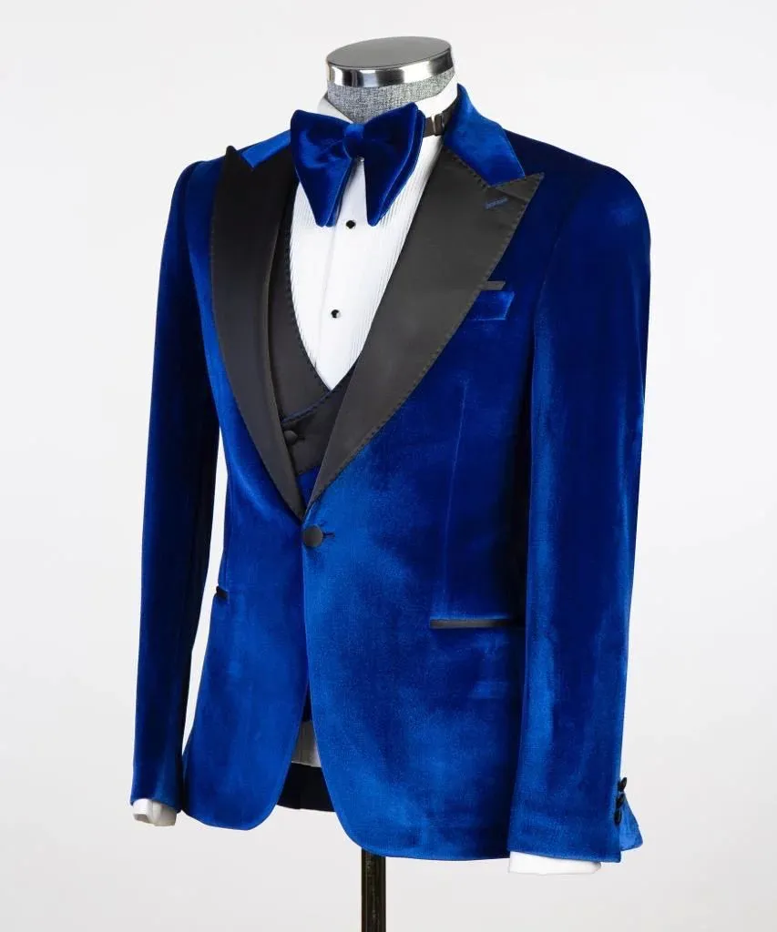 Blue Velvet Double Breasted Tuxedo