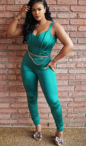 BOLD BEAUTY | JUMPSUIT- GREEN