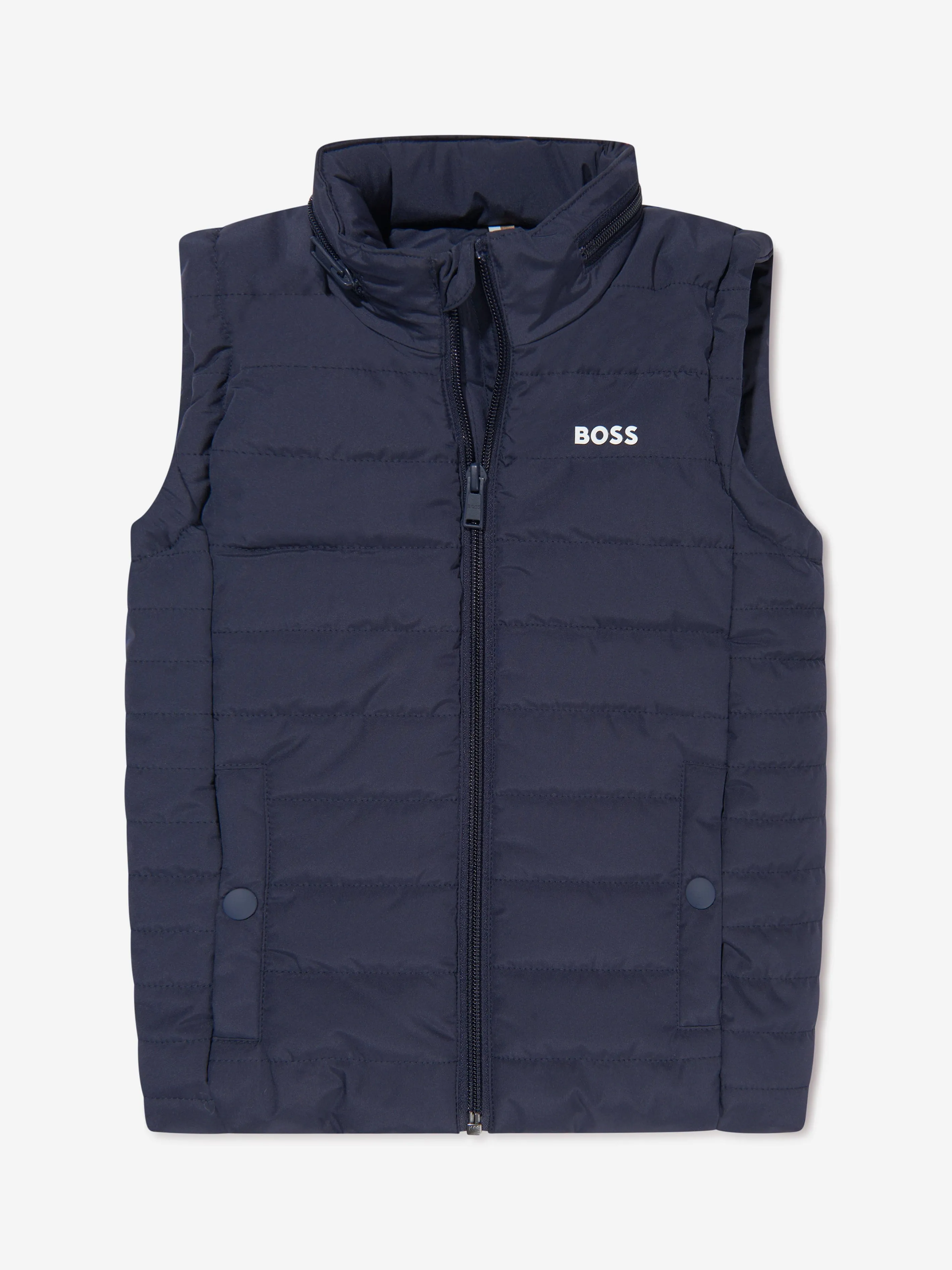 BOSS Boys Down Padded Gilet in Navy