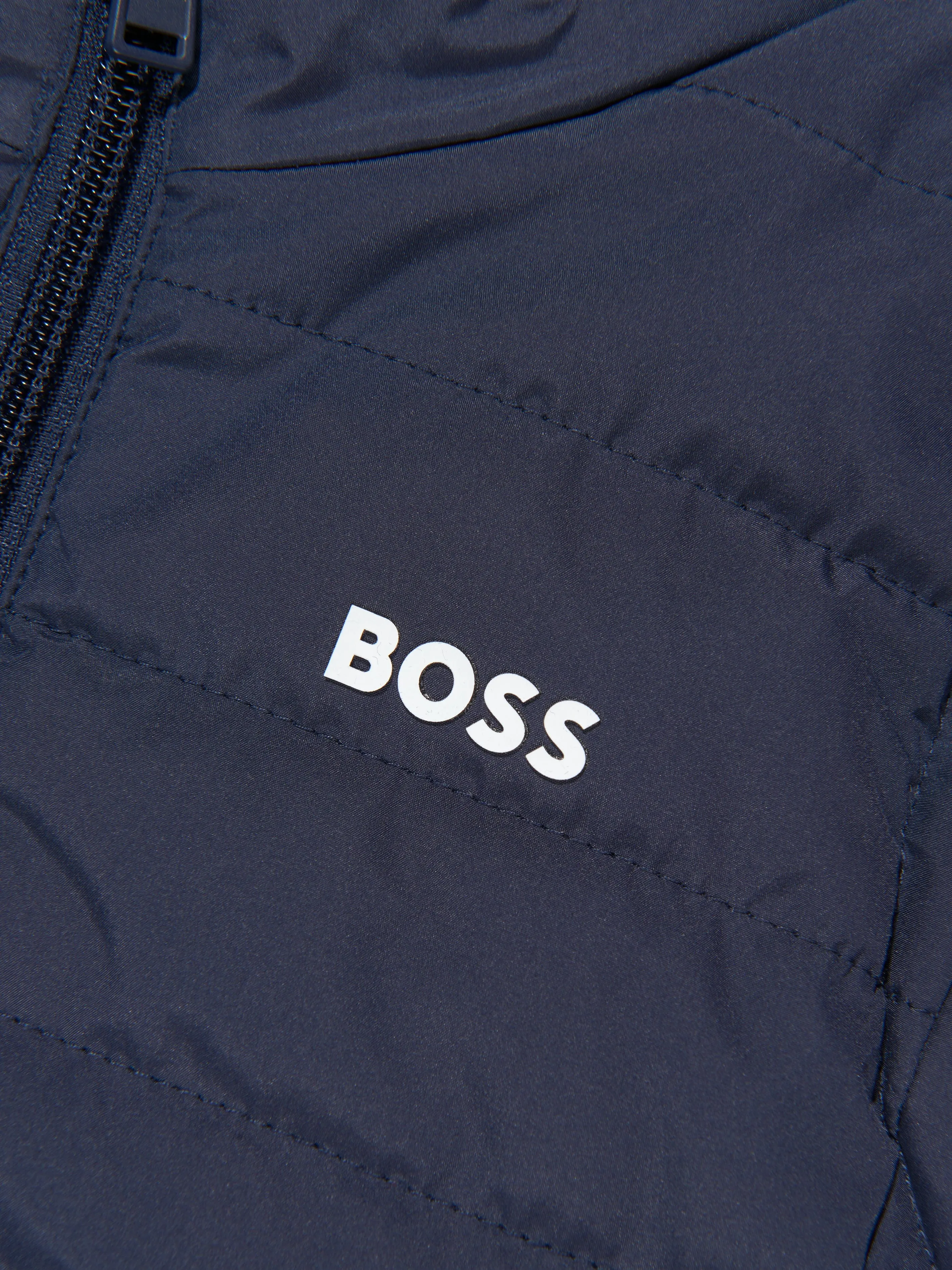 BOSS Boys Down Padded Gilet in Navy