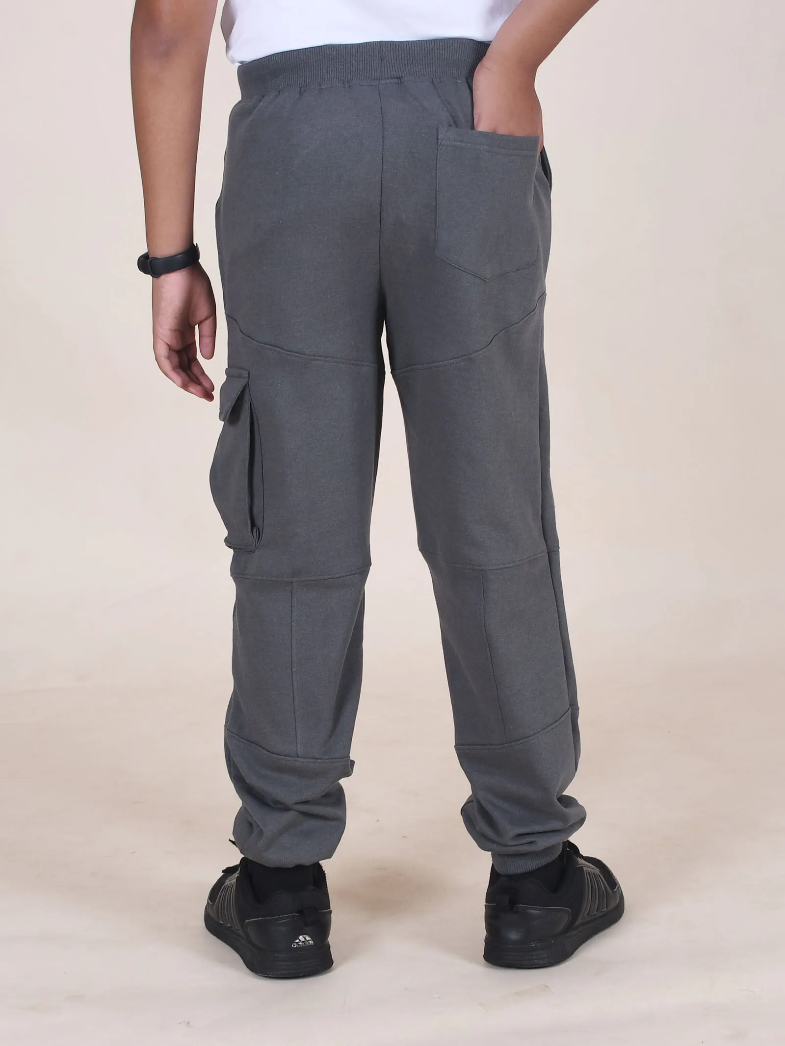 Boys Fleece Cut & Sew Cargo Track Pants