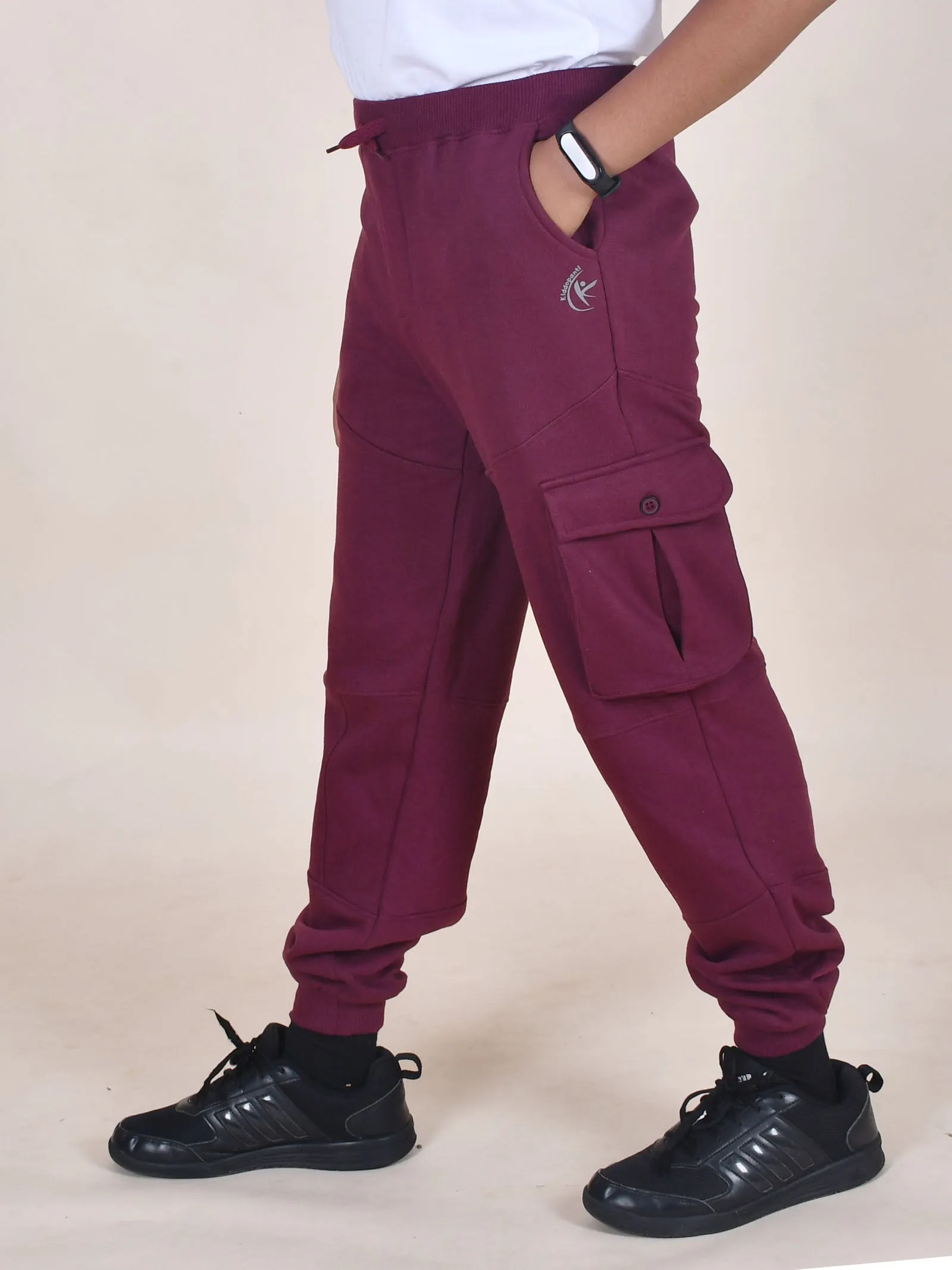 Boys Fleece Cut & Sew Cargo Track Pants