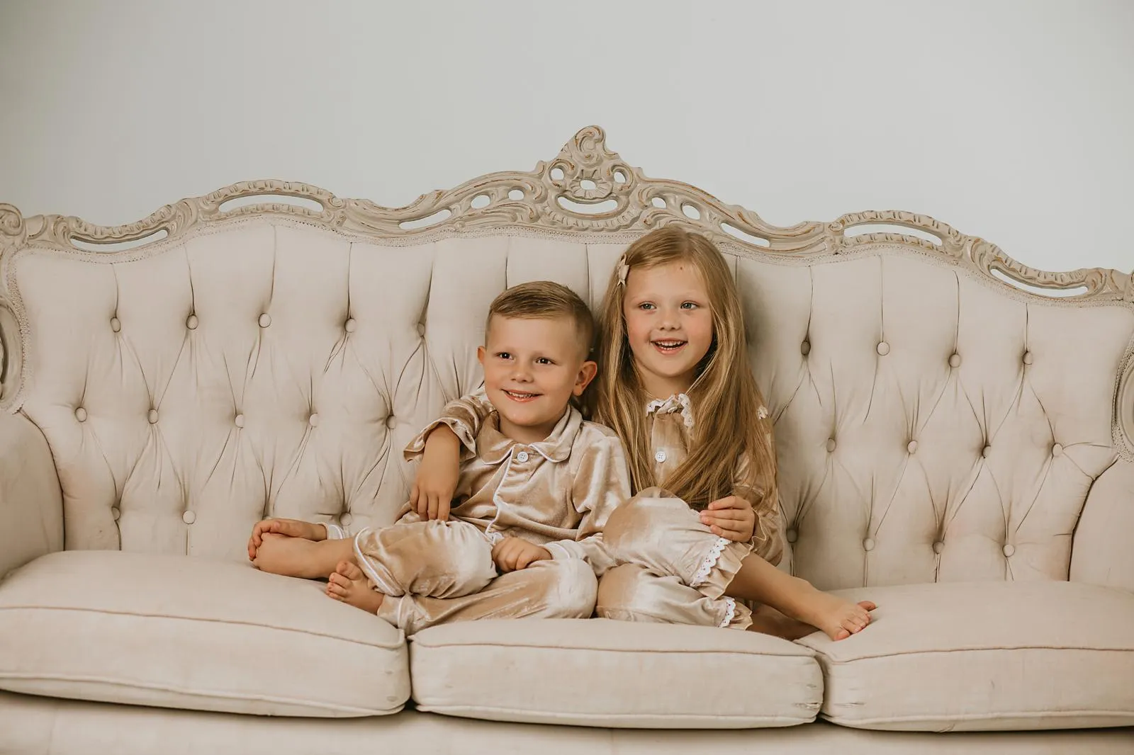 Boys Luxury Gold Velvet Pyjamas