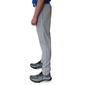 BRUCE BOLT Premium Pro Baseball Pant - GREY w/ Royal Piping