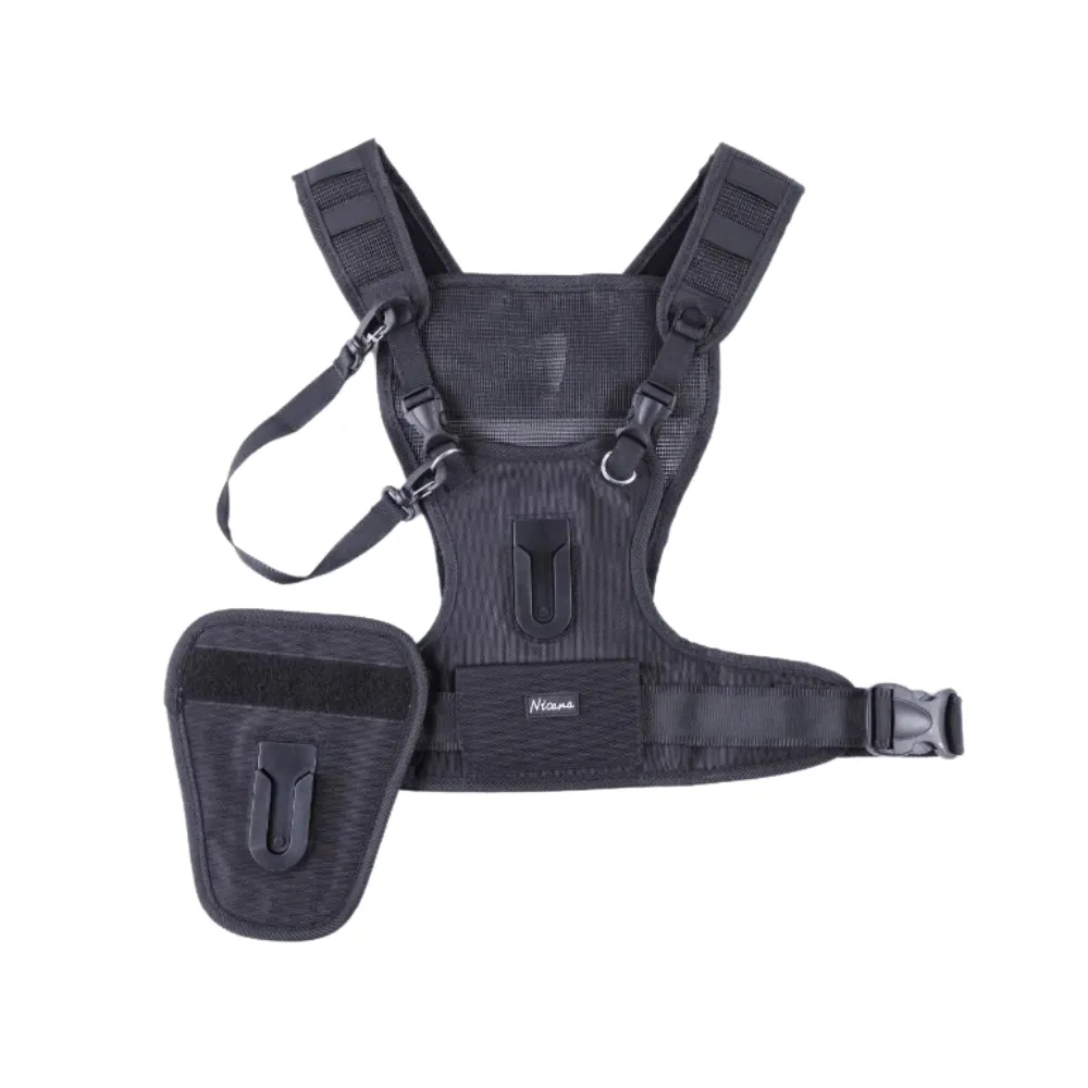 Camera carrying chest harness system vest