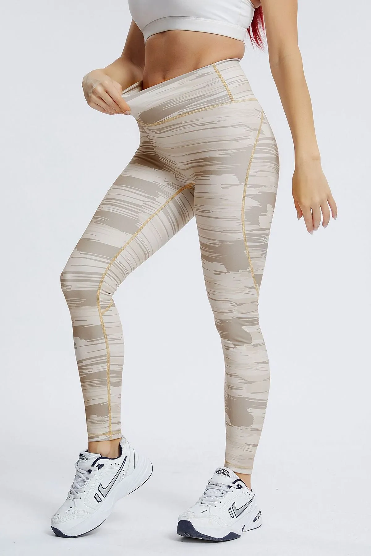 Camo High-Rise Crossover Leggings