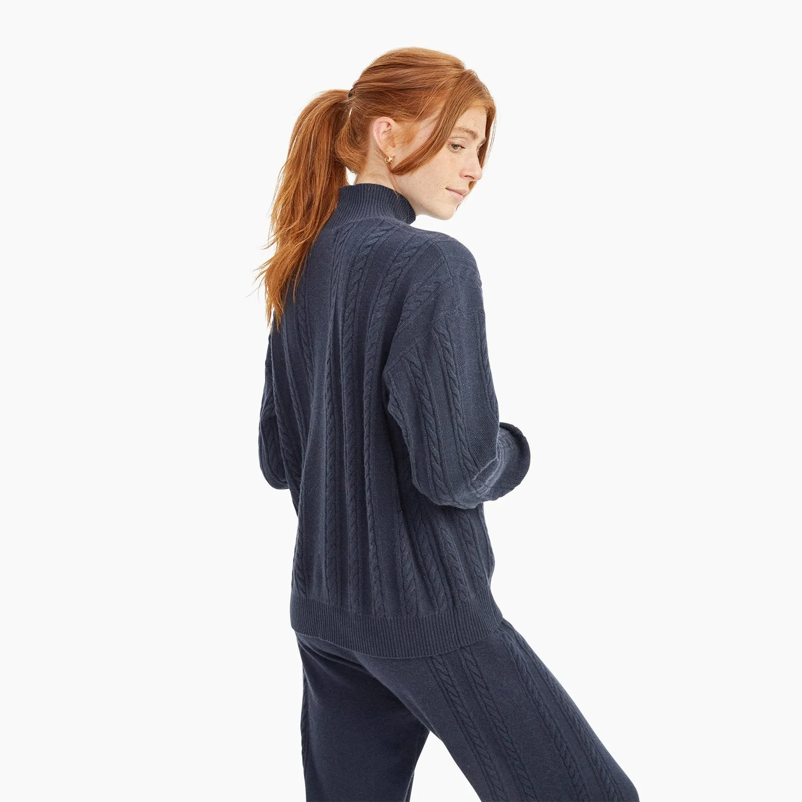 Cashmere Cable Turtleneck