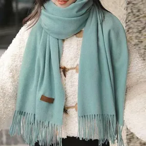 Cashmere-feel Scarf in Seafoam