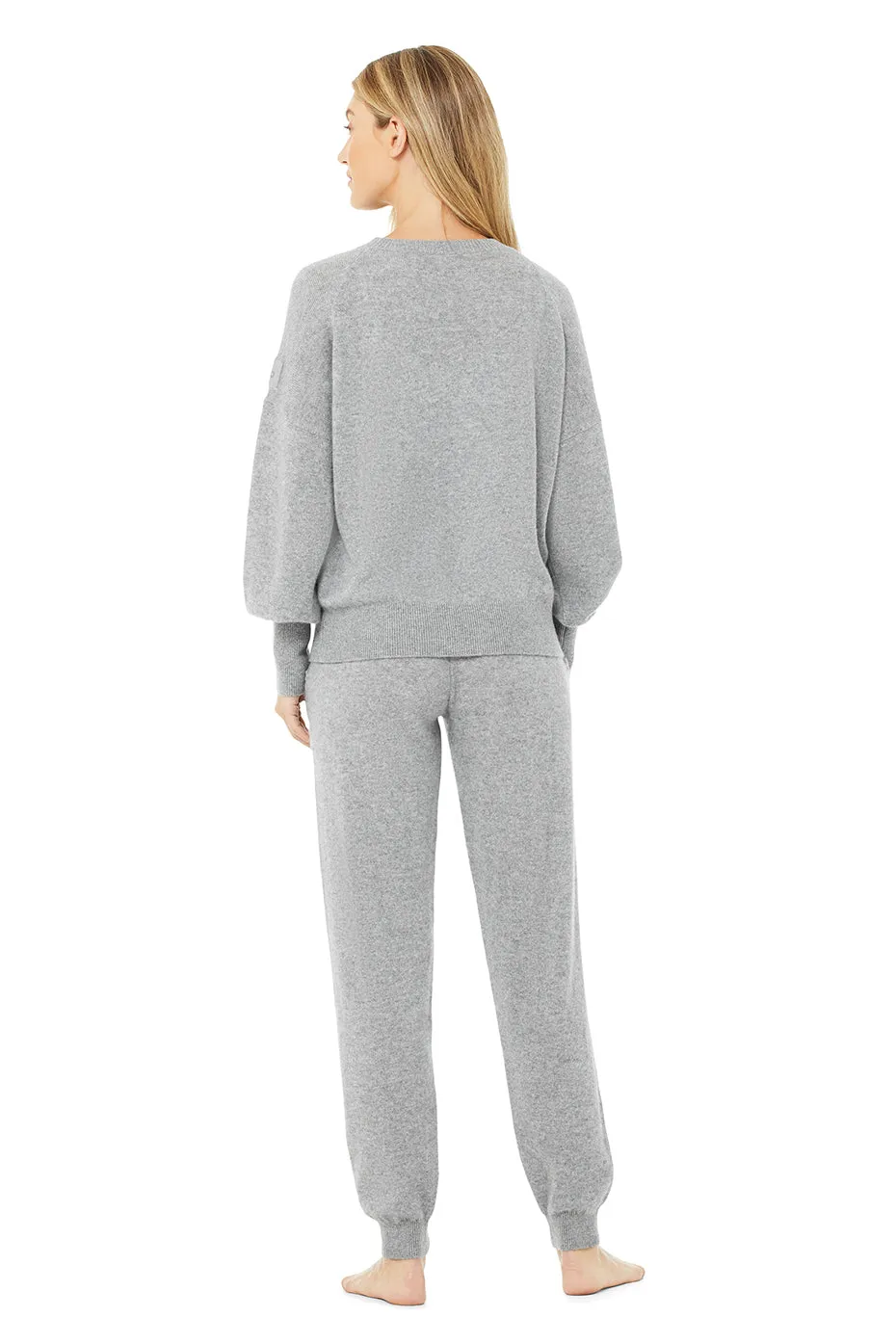 Cashmere Jet Set Crew & High-Waist Pant Set