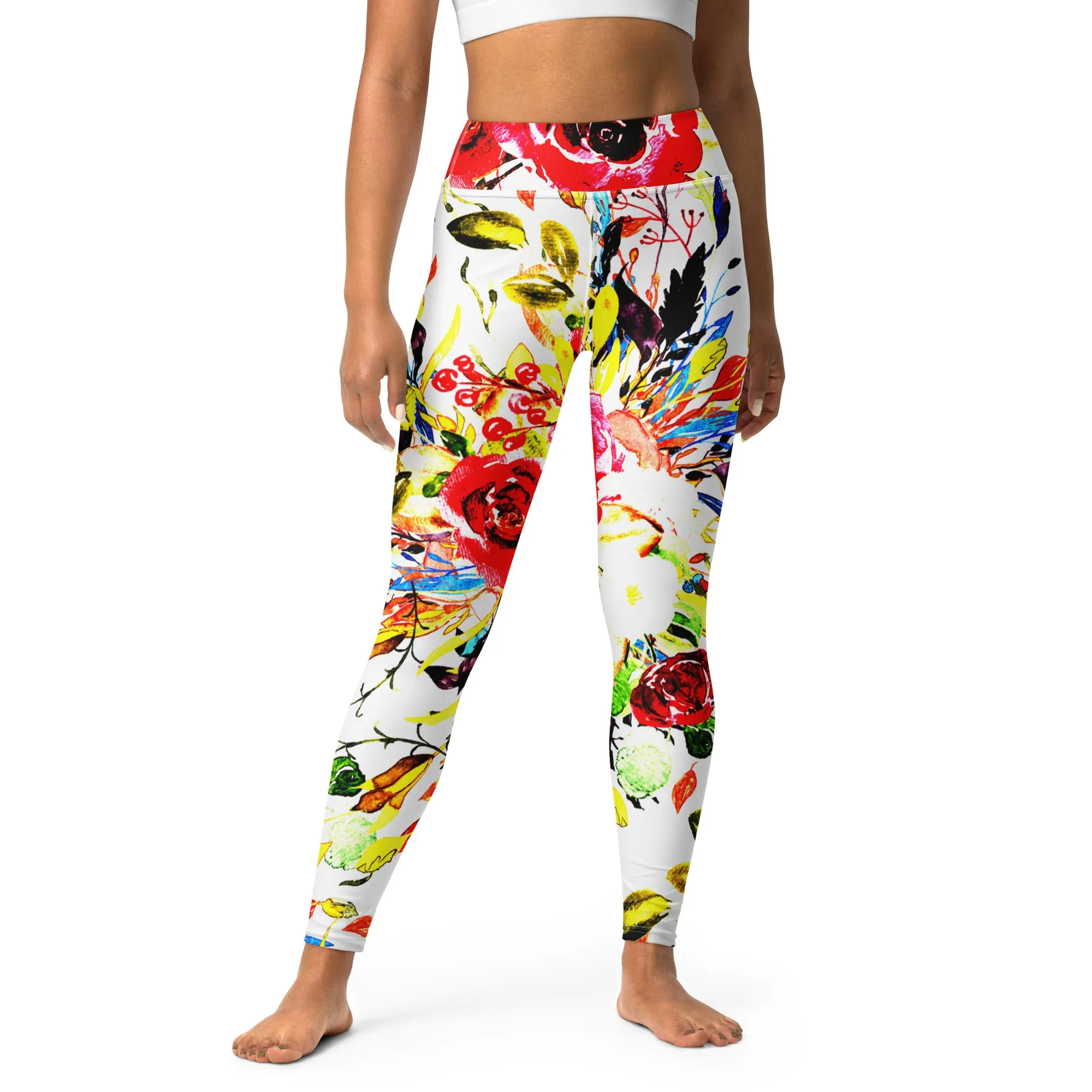 Chic Floral Yoga Leggings Super Soft & Stretchy Comfort for Yoga Fitness, lioness-love