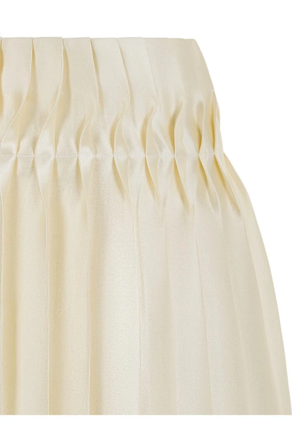 Ciara A-line Pleated Taffeta Mini Skirt