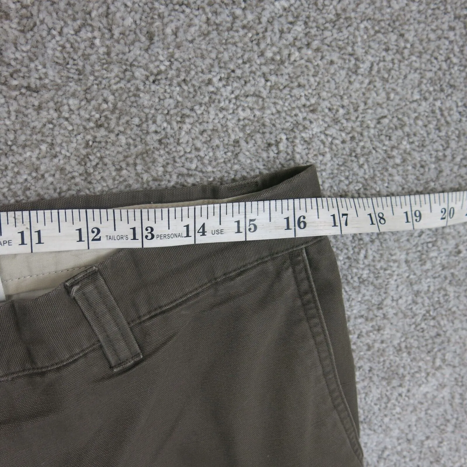 Columbia Men Casual Chino Pants Straight Leg High Rise Pocket Gray Brown Size 35