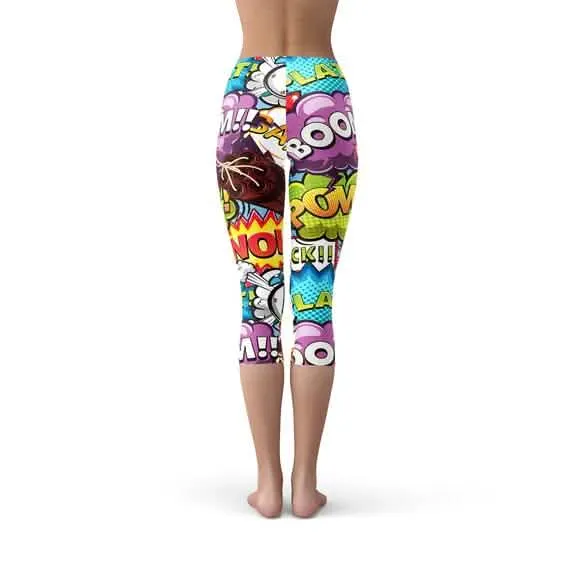 Comic Book Burst Women’s Stylish Capri Leggings