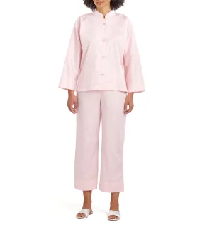 Cotton Sateen Essentials Mandarin PJ Pink