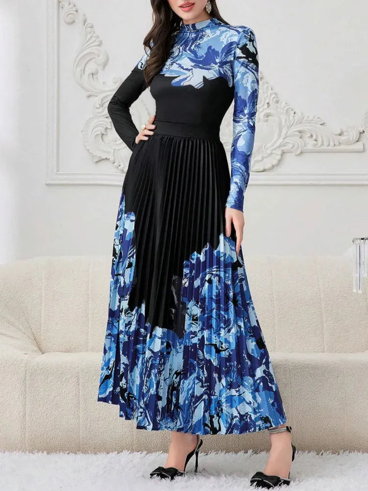Couture 2-Piece Set: Pleated Top & Skirt