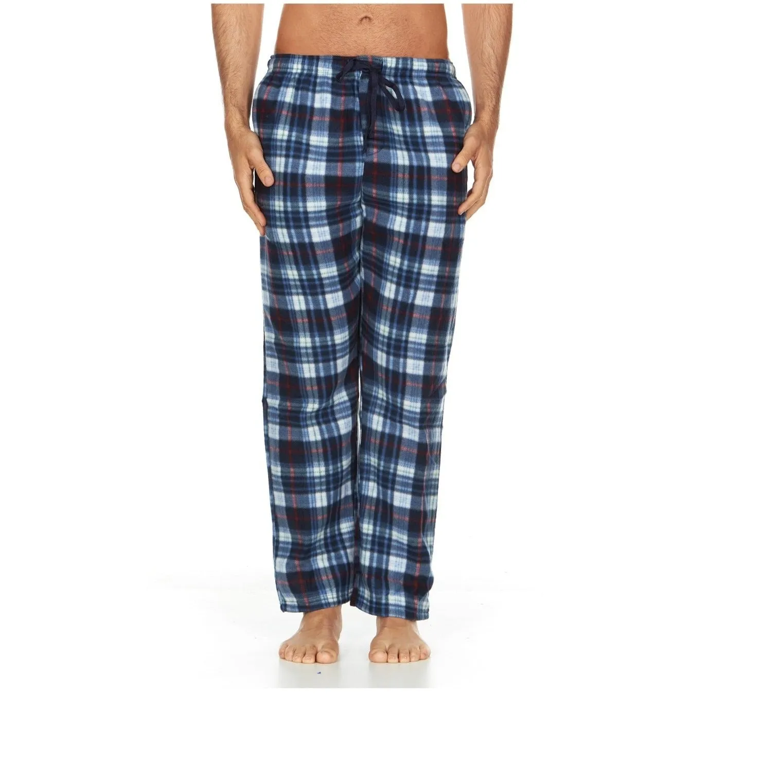 DARESAY Men's Microfleece Pajama Pants - Lounge Wear with Pockets and Adjustable Waistband