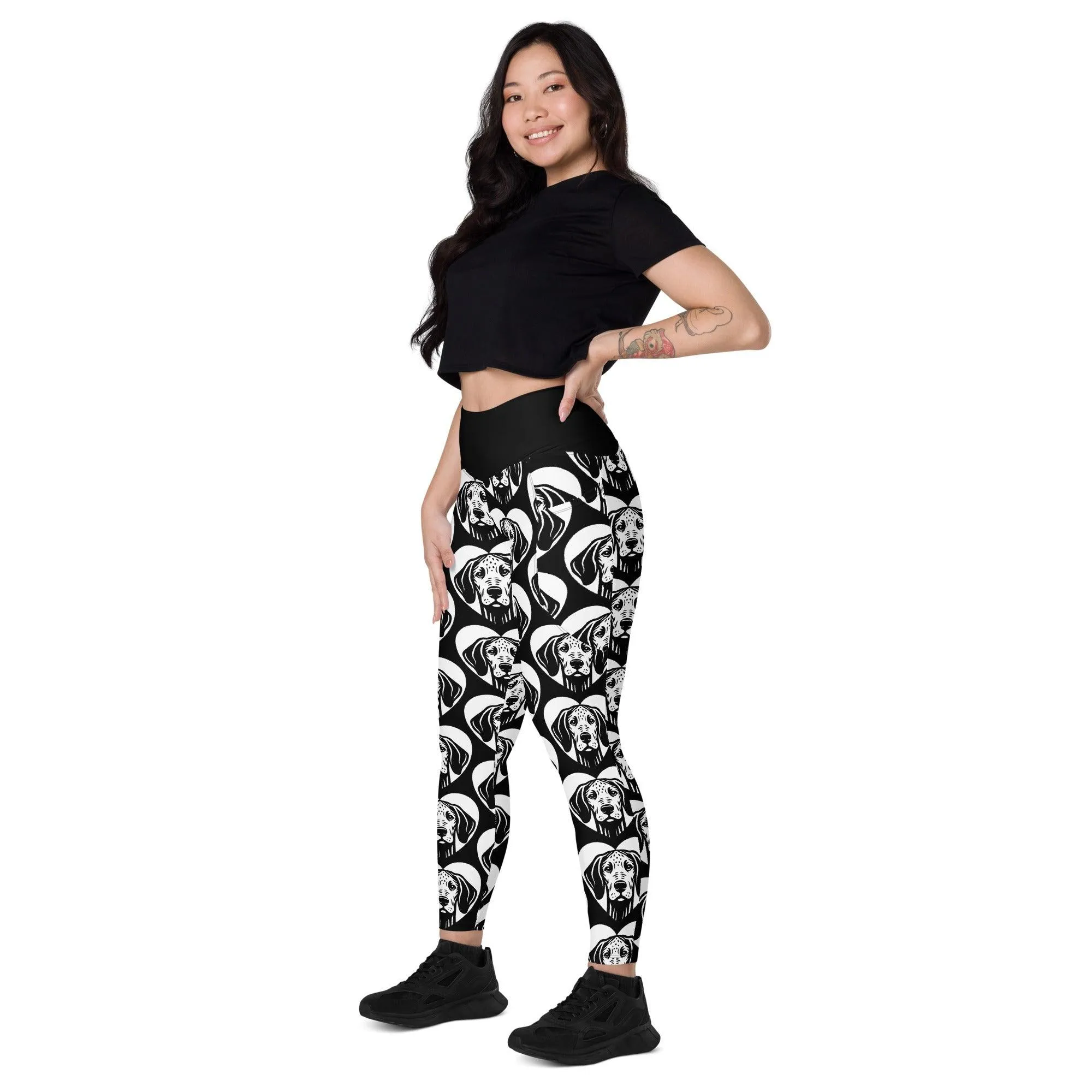 DOG BREED LEGGINGS with pockets - AMERICAN LEOPARD HOUND - HERTTAHOUND