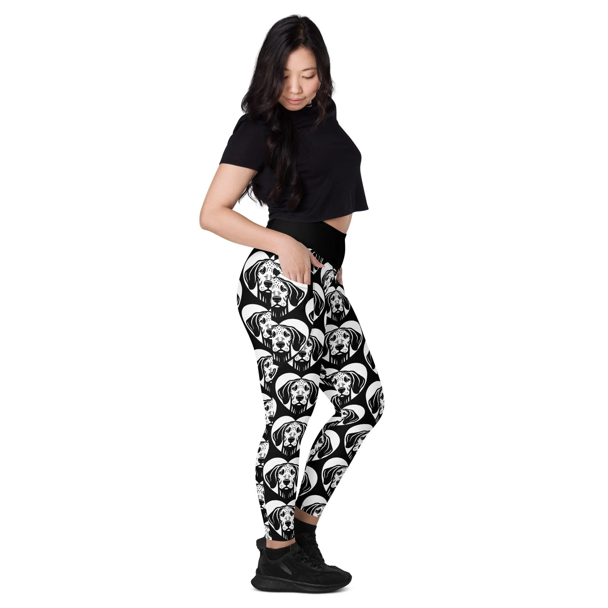 DOG BREED LEGGINGS with pockets - AMERICAN LEOPARD HOUND - HERTTAHOUND