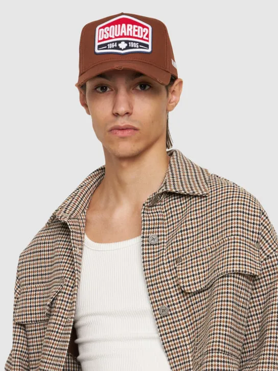 Dsquared2   Logo patch cotton baseball cap 