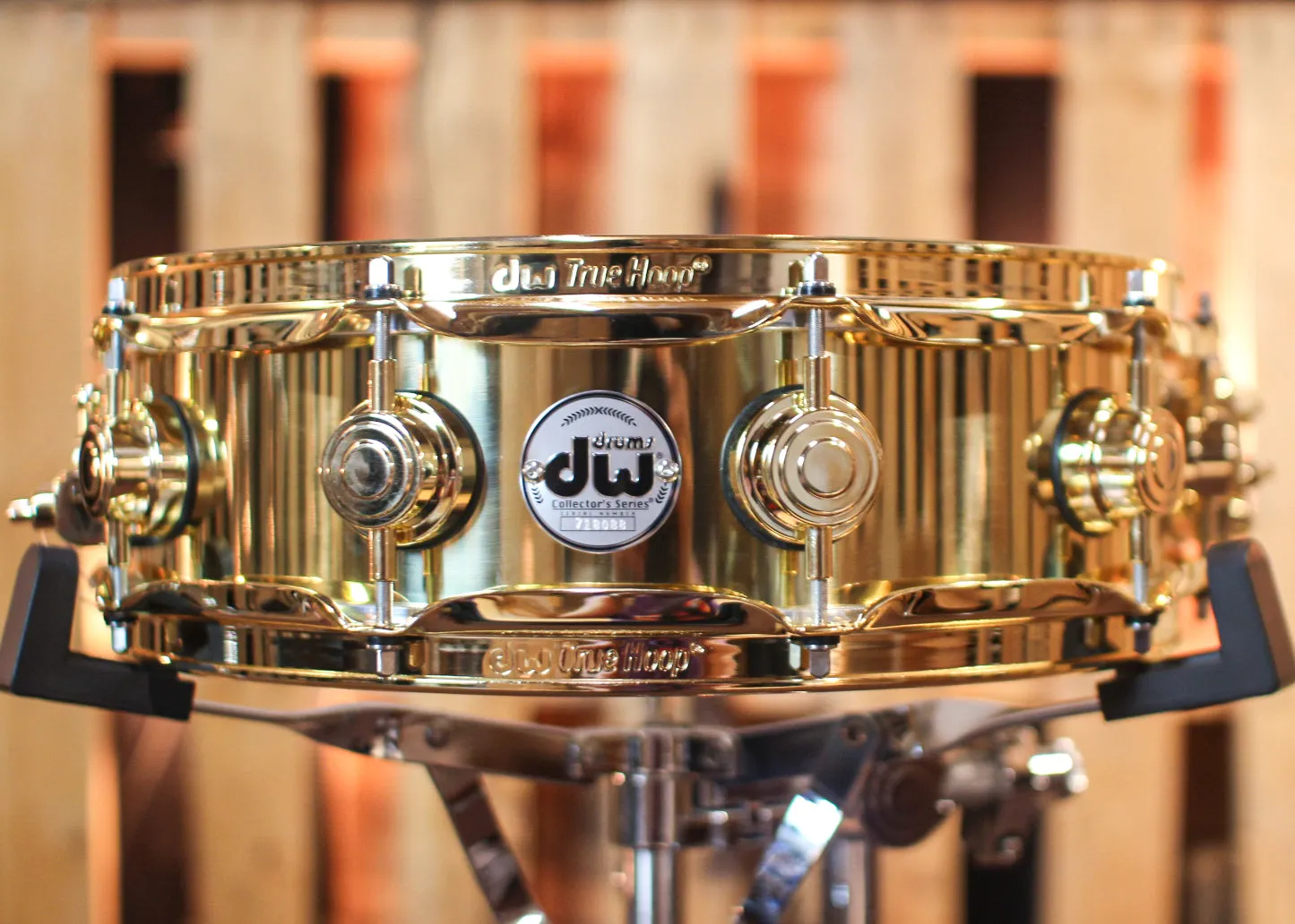 DW 4x14 Collector's Bell Brass Snare Drum w/ Gold Hardware - DRVN0414SPG