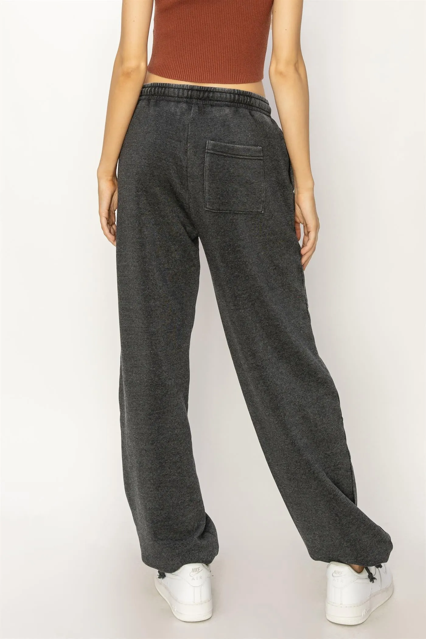 DZ24A840-High Waist Wide Leg Drawstring Pants