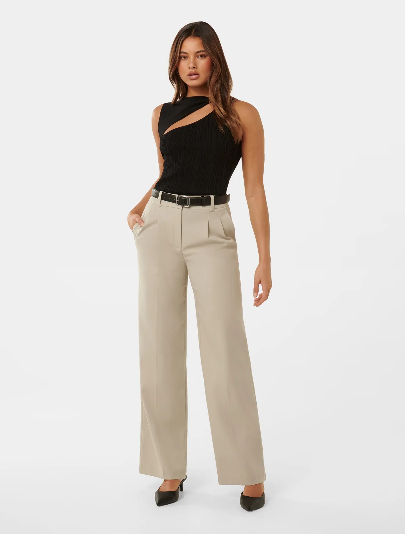 Edweena Belted Straight Leg Pants