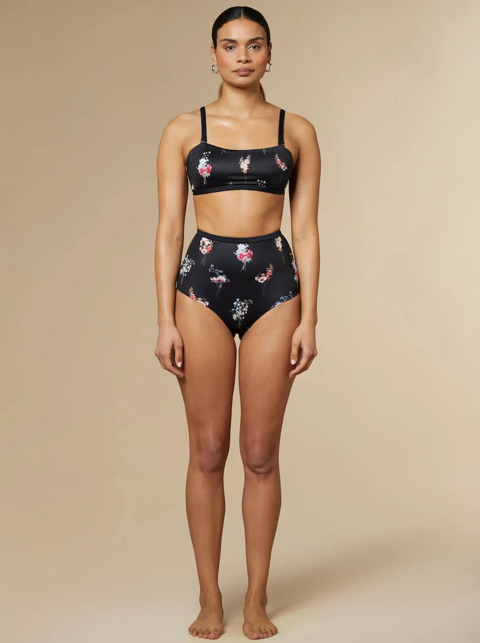 Elna High-Waist Bikini Bottoms Black