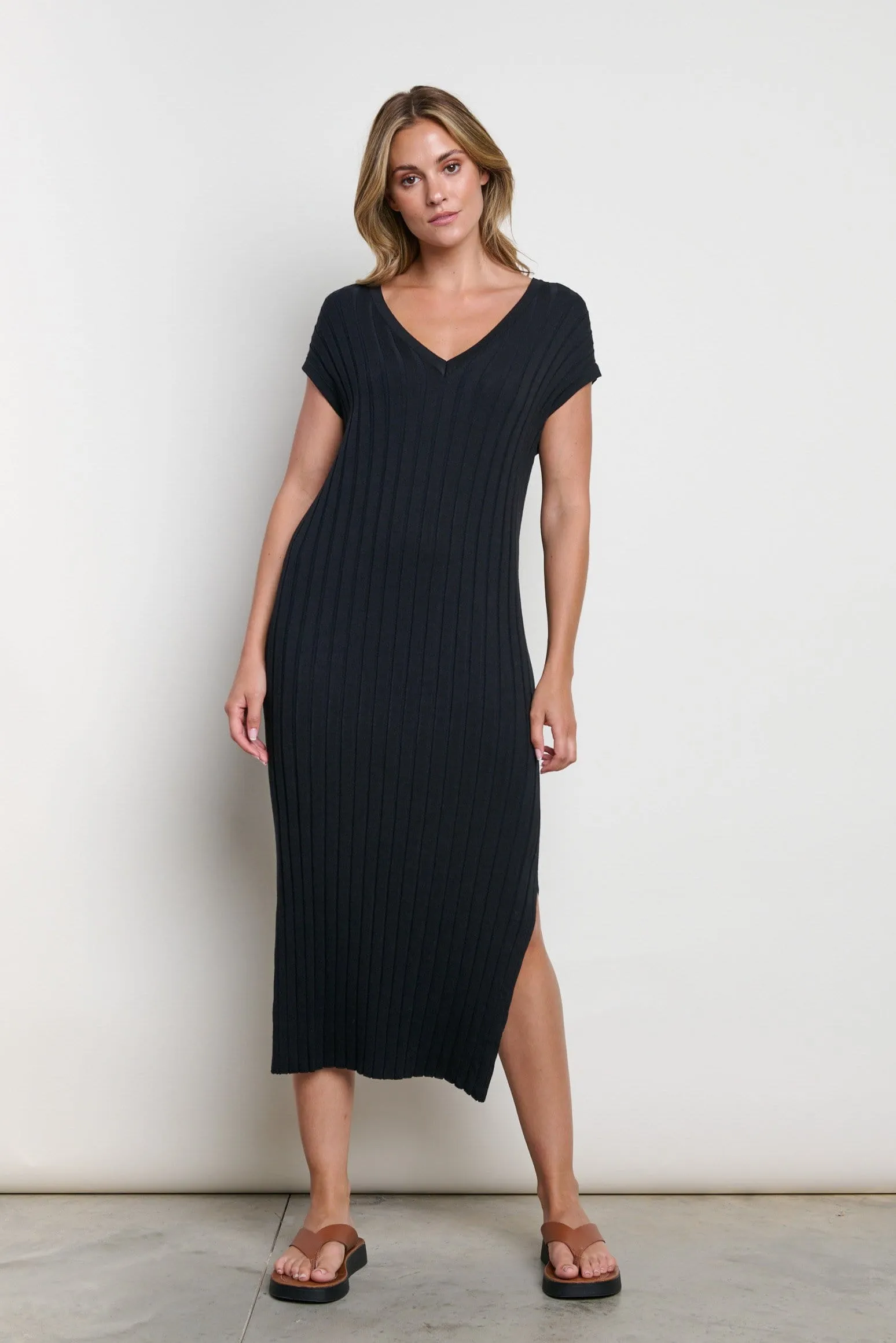 Elsie Knit Dress - Black