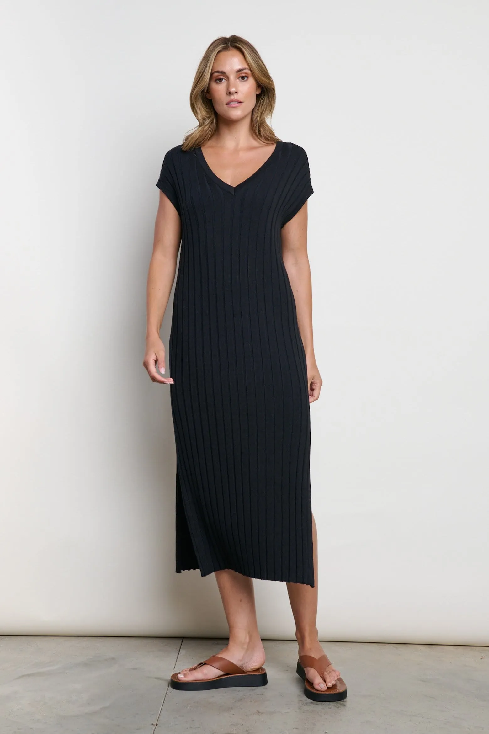 Elsie Knit Dress - Black