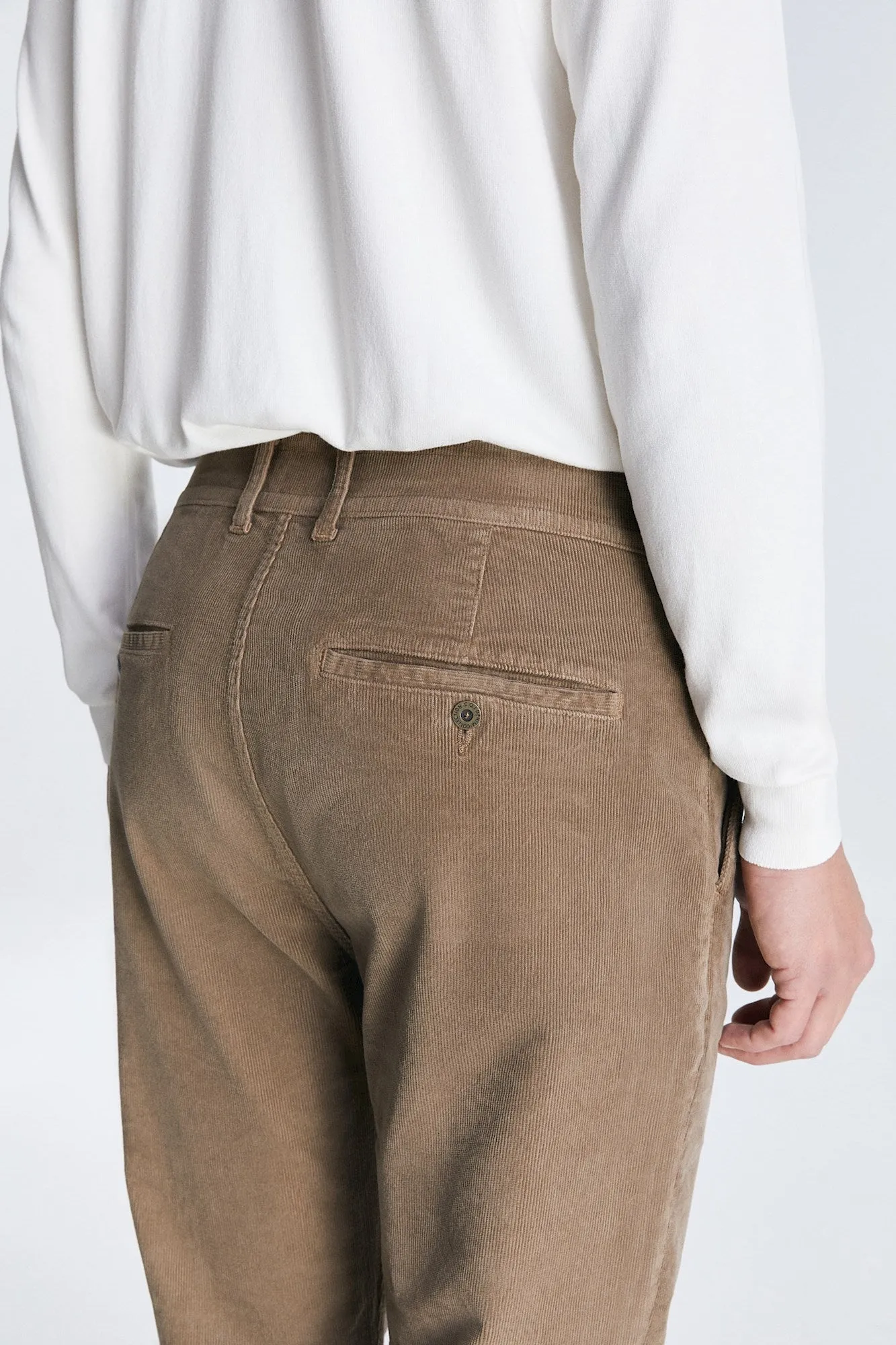 Felix Cord Slim Chino Pants Beige