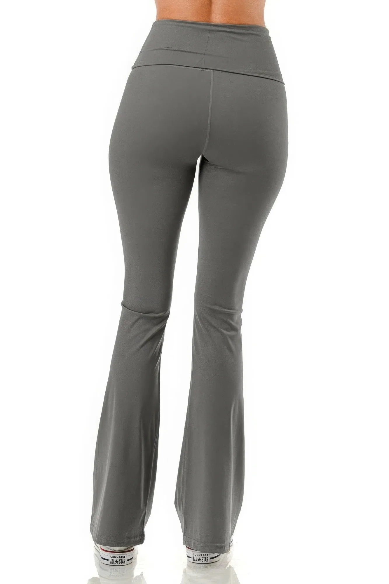 Folded High Waist Flare Yoga Pants